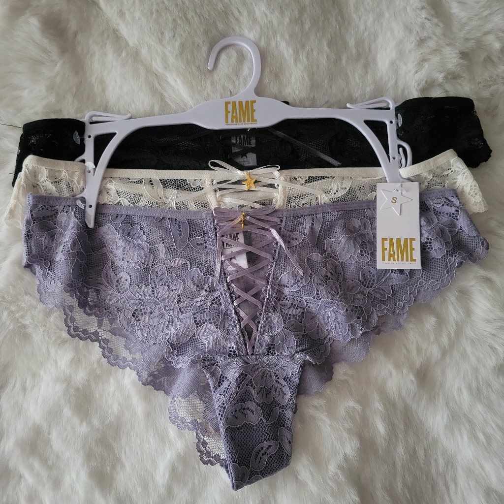 Fredericks Of Hollywood Brand New 3Pack Lace Tanga Size S